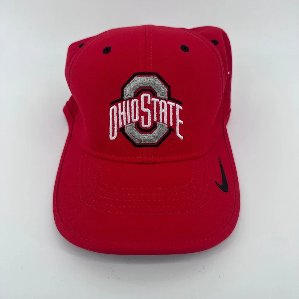 Nike Ohio State Buckeyes‎ Hat Mens OSFM Red Dri-FIT Adjustable Cap 669749-661